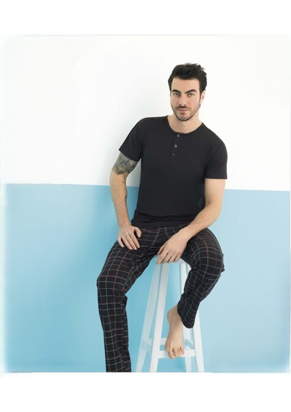 250146 Erkek Modal K.Kol Pijama Takımı