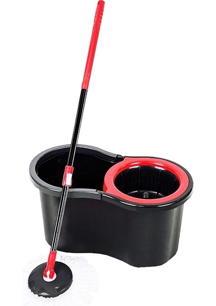 13LT - Siyah - Şirink Otomatik Dönerli Kova Mop Temizlk Seti (4172)