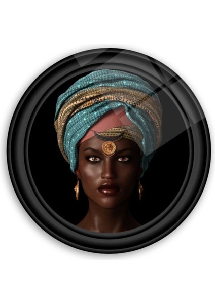 Afrikalı Kadın Yuvarlak Cam Tablo fiyatları