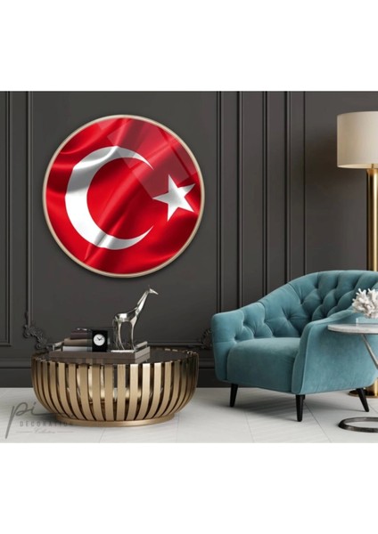 Bayrak Yuvarlak Cam Tablo