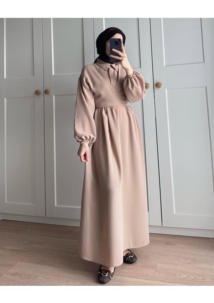 Farah Önden Bağlamalı Elbise