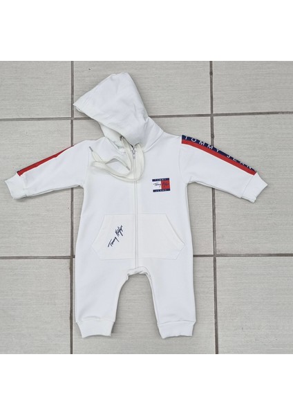 Baby Marka Tomm Desen Kapşonlu Tulum Unisex 6-24 Ay