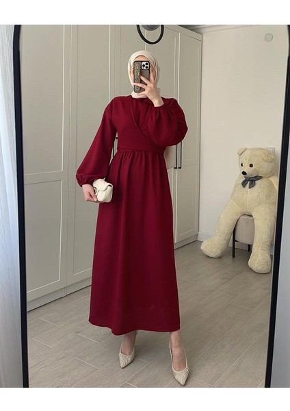 Farah Önden Bağlamalı Elbise