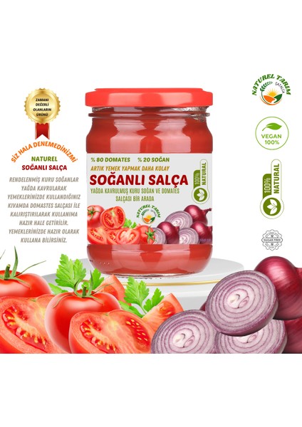Naturel Soğanlı Domates Salçası