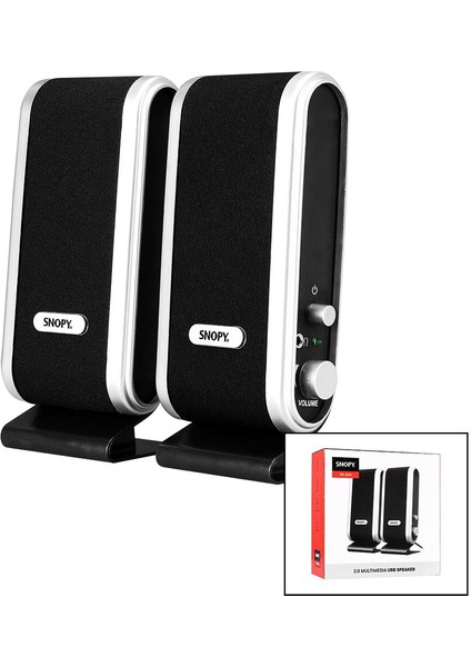 Snopy SN-820 USB 2.0 Multimedya 1+1 Hoparlör Speaker Set 4W