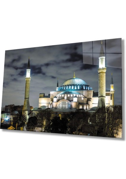 Istanbul Cami Manzara 4mm Dayanıklı Cam Tablo Temperli Cam