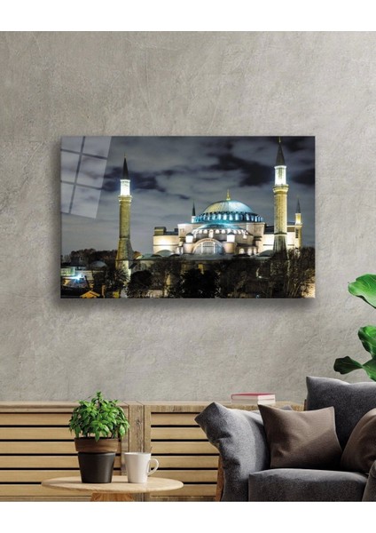 Istanbul Cami Manzara 4mm Dayanıklı Cam Tablo Temperli Cam