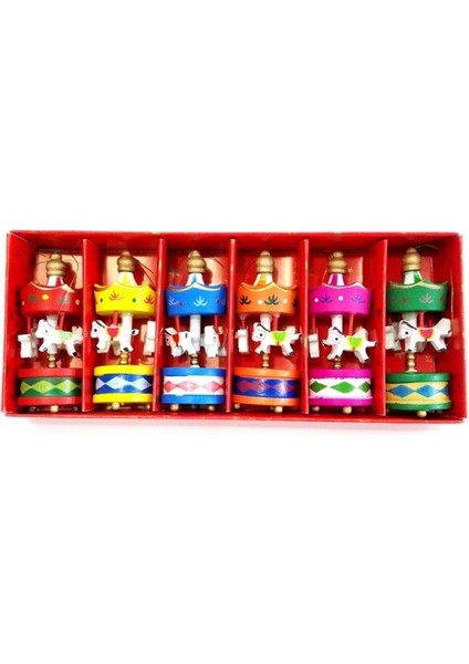 Mini Ahşap 6 Lı Atli Karinca Renkli