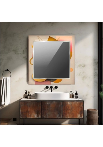 Dekorarif Desenli Kare Duvar Aynası 19