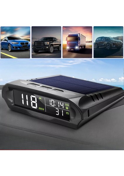 Tır Kamyon ve Arabalar Için Uyumlu Gps Hız Göstergesi Güneş Enerjili Hız Ölçer