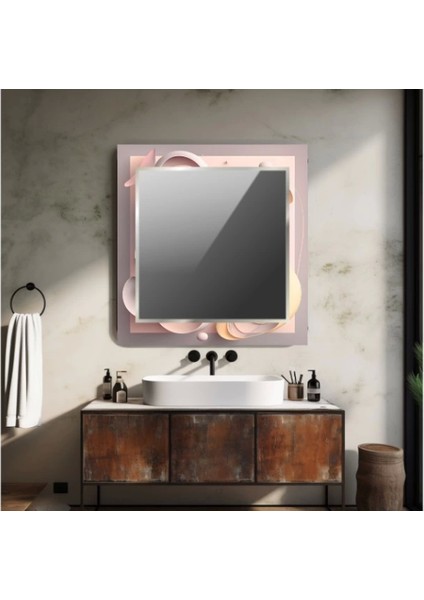 Dekorarif Desenli Kare Duvar Aynası 38