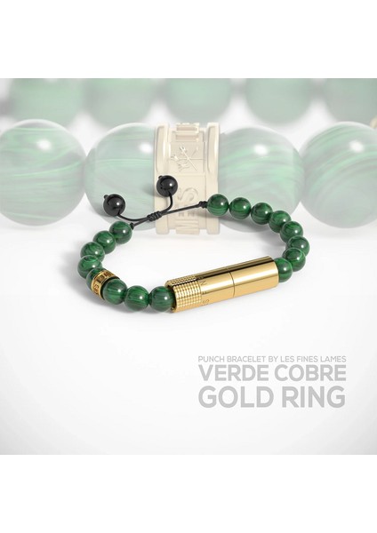 Punch Bileklik Verde Cobre Gold Ring