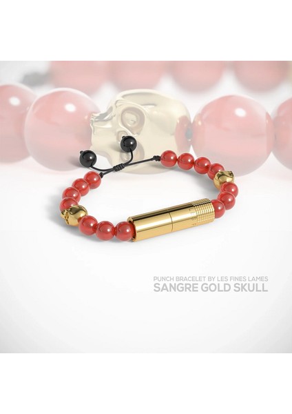 Punch Bileklik Sangre Gold Skull
