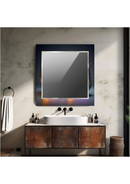 Dekorarif Desenli Kare Duvar Aynası 98