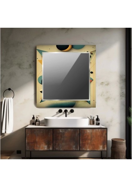 Dekorarif Desenli Kare Duvar Aynası 95