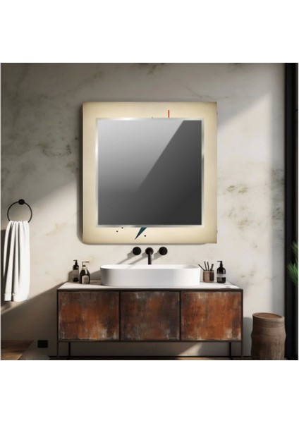 Dekorarif Desenli Kare Duvar Aynası 118