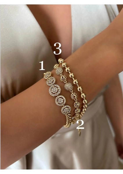 14 K Altın Rengi Kuyumcu Model Vip Seri Bileklik 17+2 cm