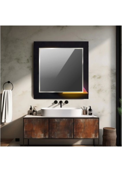 Dekorarif Desenli Kare Duvar Aynası 136