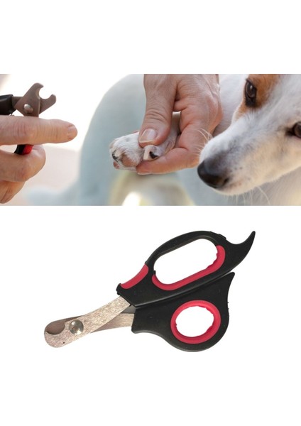 Büyük Irk Köpek Kedi Çelik Uçlu Evcil Hayvan Tırnak Makası Pati Bakım Aleti Ergonomik Kaymaz