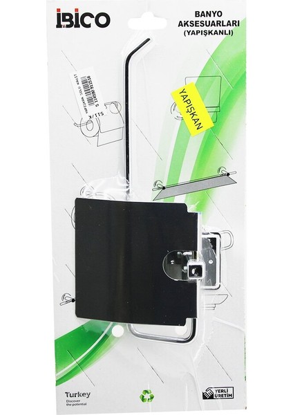 Kapaklı Metal Solo Kağıt Havluluk Yapışkanlı Montaj BNY-511K