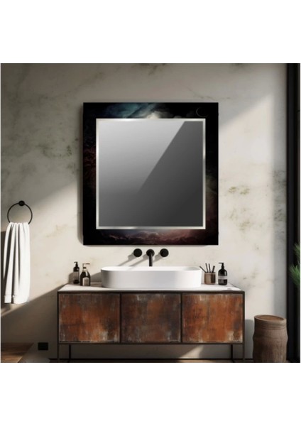 Dekorarif Desenli Kare Duvar Aynası 152