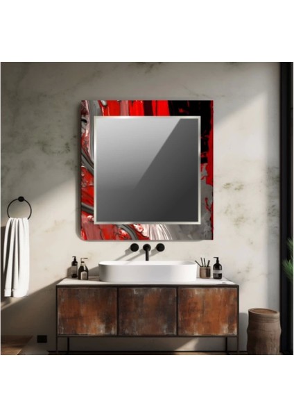 Dekorarif Desenli Kare Duvar Aynası 153