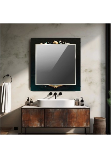 Dekorarif Desenli Kare Duvar Aynası 182