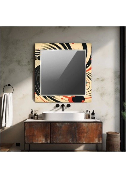 Dekorarif Desenli Kare Duvar Aynası 165