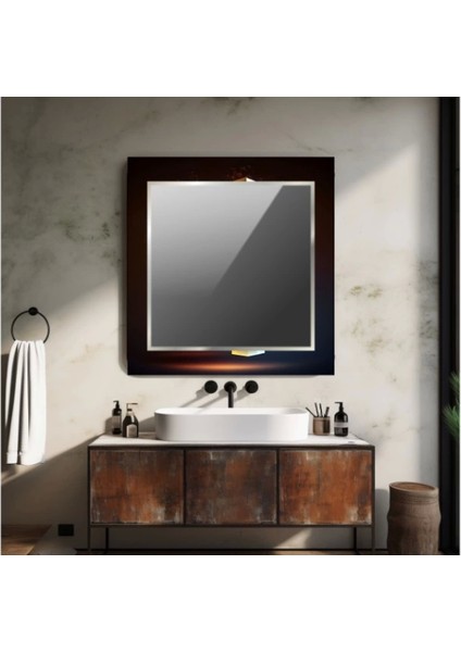 Dekorarif Desenli Kare Duvar Aynası 203