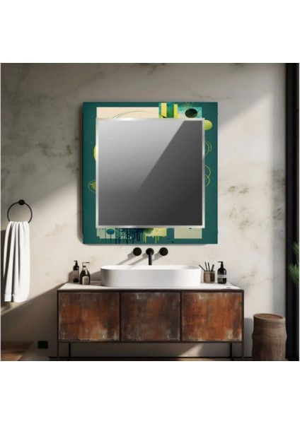 Dekorarif Desenli Kare Duvar Aynası 191