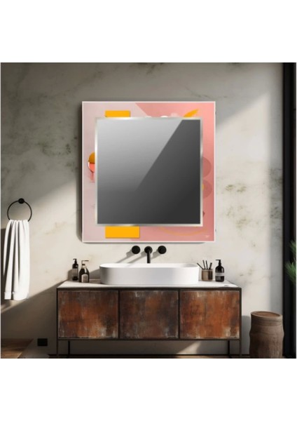 Dekorarif Desenli Kare Duvar Aynası 198