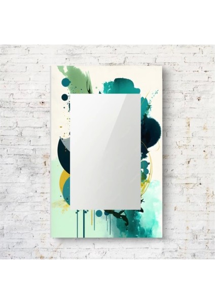 Dekorarif Desenli Dikdörtgen Duvar Aynası 11