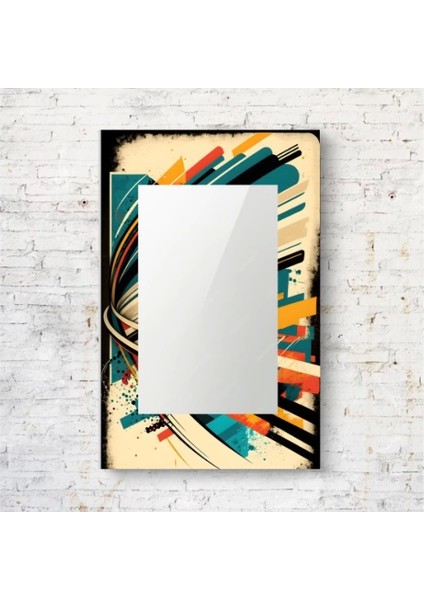 Dekorarif Desenli Dikdörtgen Duvar Aynası 5
