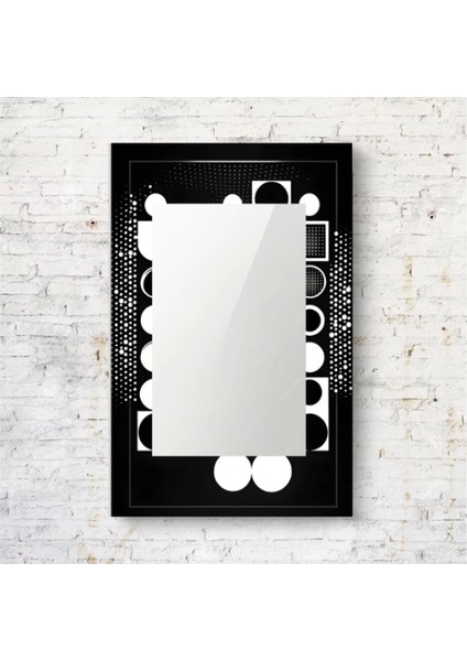 Dekorarif Desenli Dikdörtgen Duvar Aynası 7