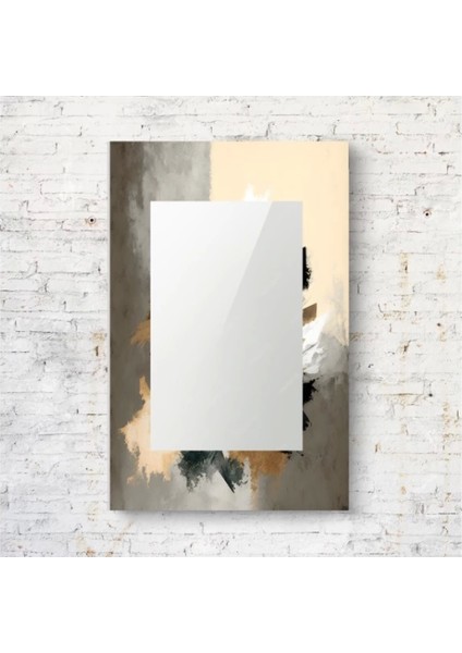 Dekorarif Desenli Dikdörtgen Duvar Aynası 36