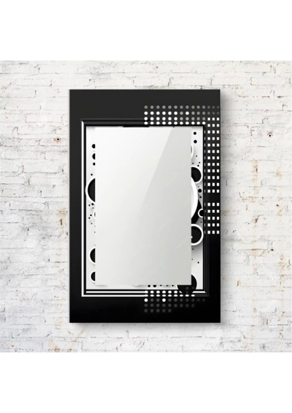 Dekorarif Desenli Dikdörtgen Duvar Aynası 40