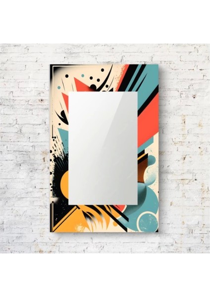 Dekorarif Desenli Dikdörtgen Duvar Aynası 38