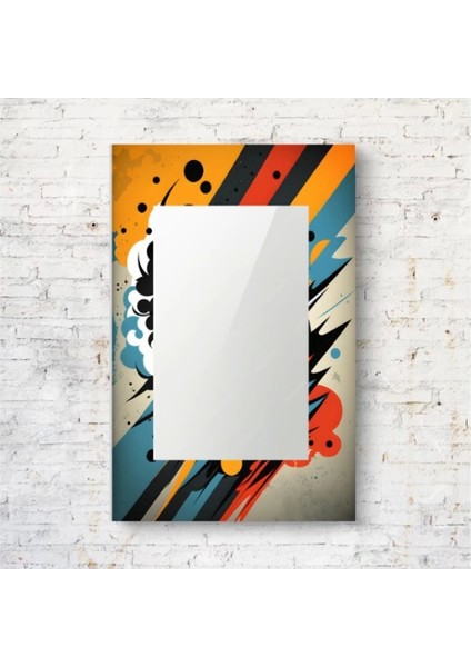 Dekorarif Desenli Dikdörtgen Duvar Aynası 31