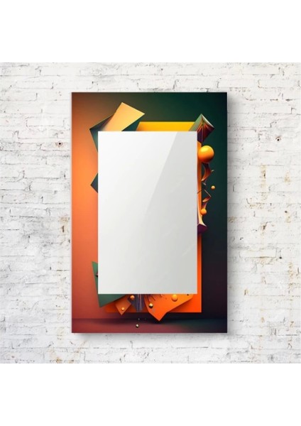 Dekorarif Desenli Dikdörtgen Duvar Aynası 39