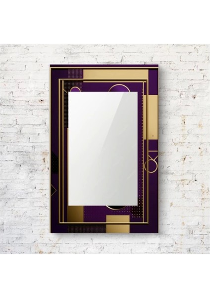 Dekorarif Desenli Dikdörtgen Duvar Aynası 24