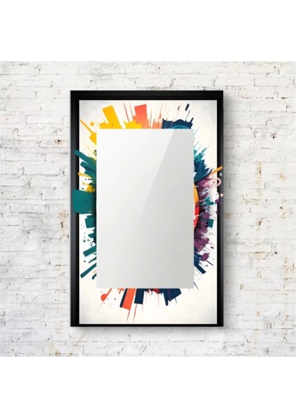 Dekorarif Desenli Dikdörtgen Duvar Aynası 55