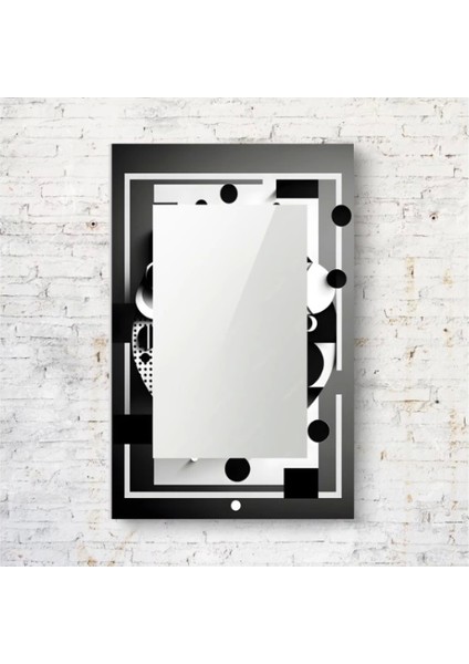 Dekorarif Desenli Dikdörtgen Duvar Aynası 49