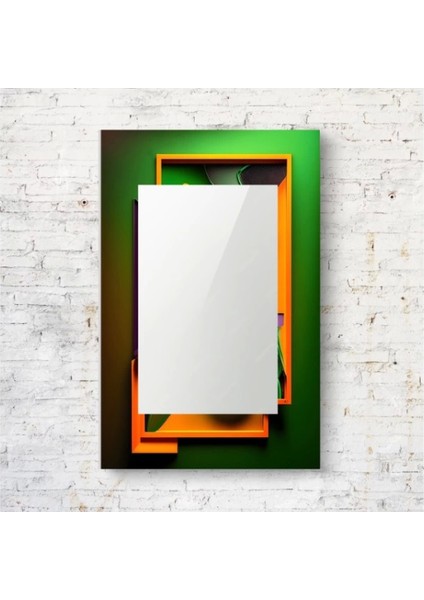 Dekorarif Desenli Dikdörtgen Duvar Aynası 59