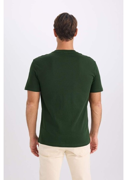 %100 Pamuk New Regular Fit Bisiklet Yaka Basic Düz Kısa Kollu Tişört V7699AZ25SP