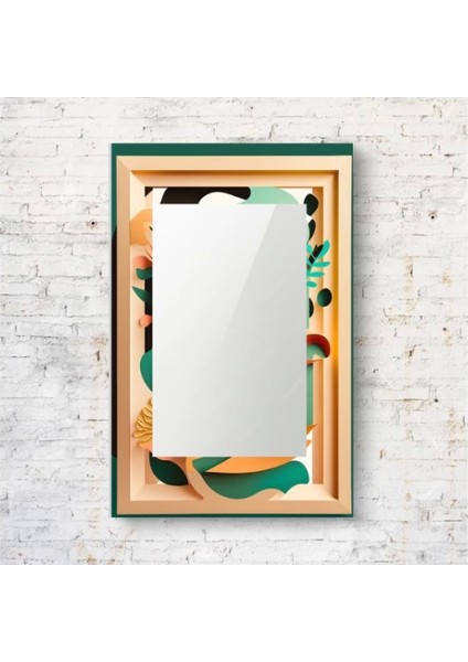 Dekorarif Desenli Dikdörtgen Duvar Aynası 81