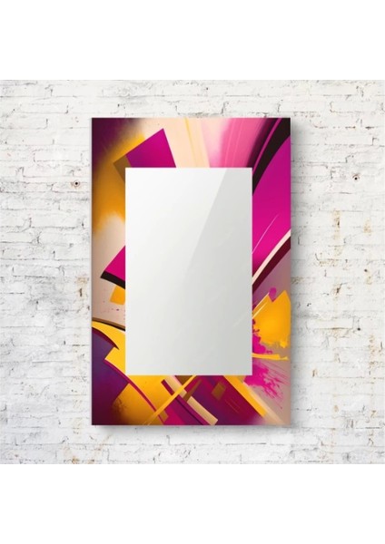 Dekorarif Desenli Dikdörtgen Duvar Aynası 69