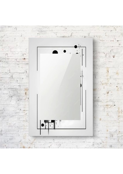 Dekorarif Desenli Dikdörtgen Duvar Aynası 91