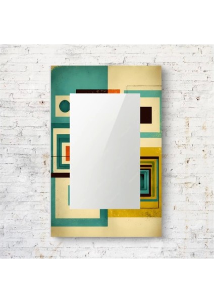 Dekorarif Desenli Dikdörtgen Duvar Aynası 106