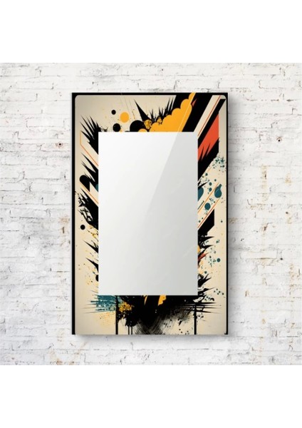 Dekorarif Desenli Dikdörtgen Duvar Aynası 41