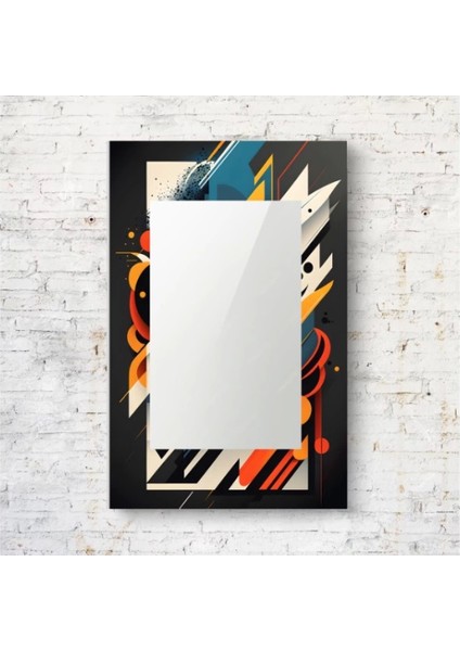 Dekorarif Desenli Dikdörtgen Duvar Aynası 64